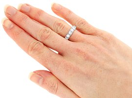 Wearing Diamond Eternity Ring Size L in Platinum