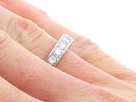White Gold Eternity Ring Size M Wearing