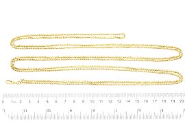 20ct Gold Longuard Chain Necklace Wearing