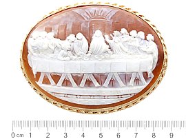 last supper cameo brooch size