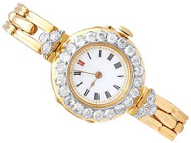 Ladies Yellow Gold Watch with Diamonds