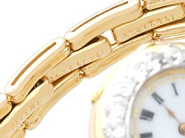 Ladies Yellow Gold Watch with Diamonds engraving
