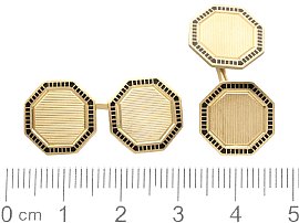 Cartier Gold Octagonal Cufflinks size 