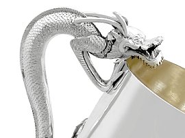 Chinese Silver Mug Dragons detail 