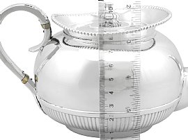 Victorian Silver Bachelor Teapot ruler