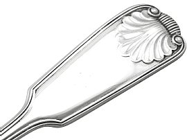 Edwardian Silver Canteen of Cutlery detail 