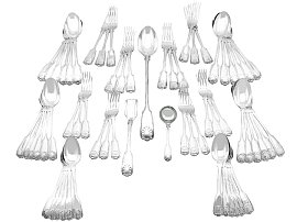 Edwardian Silver Canteen of Cutlery for 12