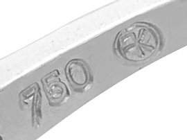 Vintage Diamond Twist Ring Hallmarks