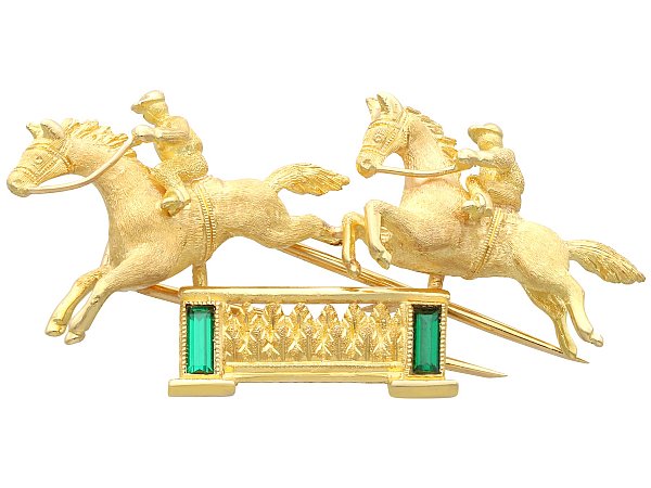 Vintage Gold Horse Brooch