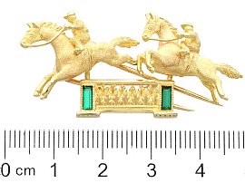 Vintage Gold Horse Brooch ruler 