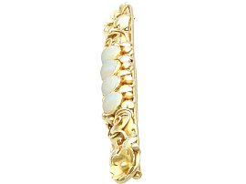 Art Nouveau Opal Gold Bar Brooch