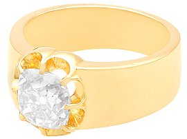 Yellow Gold Diamond Gents Ring