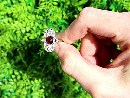Edwardian Ruby and Diamond Dress Ring