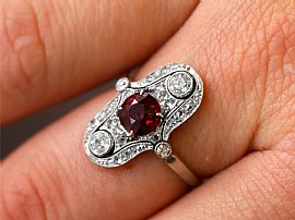Edwardian Ruby and Diamond Dress Ring