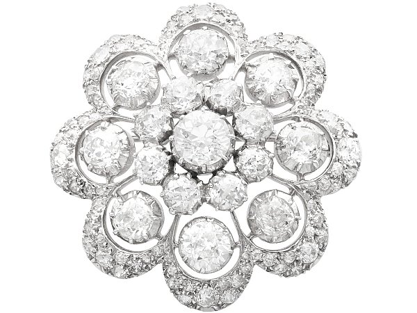 Large Victorian Diamond Brooch for Sale