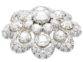 Large Victorian Diamond Brooch for Sale
