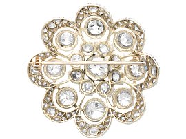 Victorian Diamond Brooch reverse 