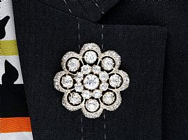Victorian Diamond Brooch wearing 