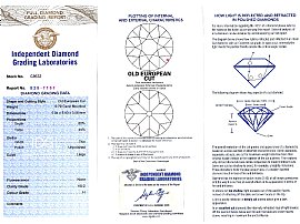 Large Victorian Diamond Brooch certificate