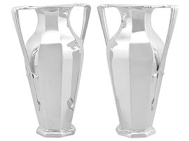 Art Nouveau Vases in Sterling Silver