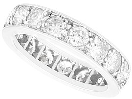 2.80ct Diamond and 18ct White Gold Full Eternity Ring - Antique