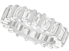4.15ct Emerald Cut Diamond Eternity Ring in Platinum