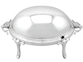 Antique Sterling Silver Breakfast Warming Dish; C9238
