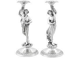 Victorian Sterling Silver Figural Candle Holders