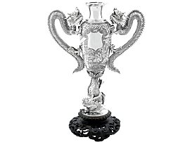 19th Century Chinese Export Silver Vase