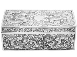 Antique Chinese Export Silver Box - Circa 1880