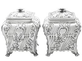 Pierre Gillois Sterling Silver Tea Caddies