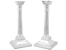 Sterling Silver Candlesticks - Antique Victorian; C9333