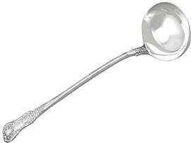 Queens Pattern Soup Ladle in Sterling Silver