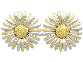 18ct Gold Floral Earrings by Asprey & Garrard - Vintage