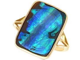 2.30ct Black Opal Cameo Ring in Yellow Gold