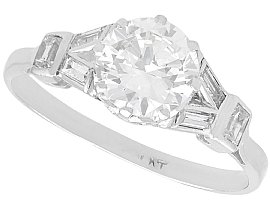 Art Deco 1.65ct Diamond Solitaire Ring in Platinum