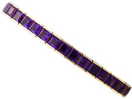 Vintage 18ct Gold Amethyst Bracelet for Sale