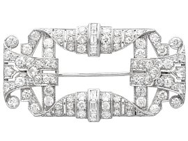 Art Deco 4.28ct Diamond and Platinum Brooch