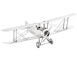 Antique Sterling Silver Plane Ornament; C9457