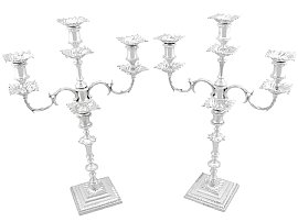 19th Century Sterling Silver Candelabra - Antique