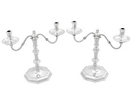 Vintage Sterling Silver Two Light Candelabra