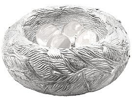 Sterling Silver Paperweight / Model of a Nest - Antique Victorian
