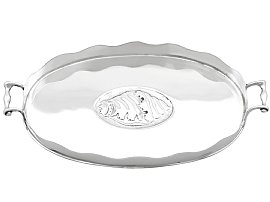 Sterling Silver Trinket Tray - Antique Edwardian (1904); C9462