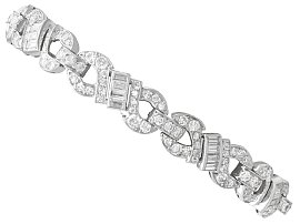 Art Deco 6.05ct Diamond Bracelet in Platinum