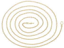 Antique French 18ct Yellow Gold Longuard Chain