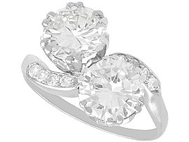 Antique 4.27ct Diamond and Platinum Twist Ring