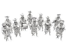 Antique German Sterling Silver Musician Table Figures/Goblets