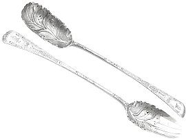 Georgian Sterling Silver Salad Servers (1809)