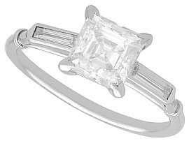 1.61ct Diamond and Platinum GIA Certified Ring - Antique Circa 1925