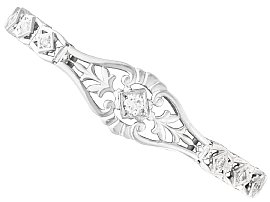 1.79ct Diamond and 14ct White Gold Bracelet - Vintage Circa 1950